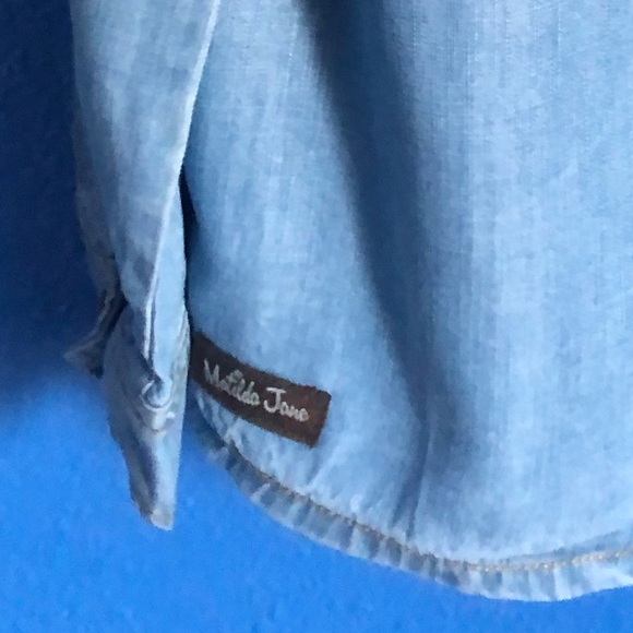 Matilda Jane Lyles Chambray Denim Button Down Shirt. Long Sleeve. Size 4. EUC. - Picture 12 of 15